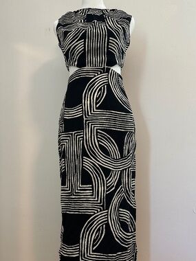 Mango Black & White Pattern Dress